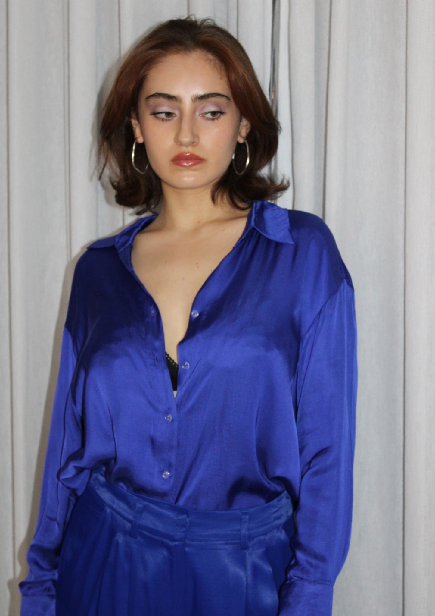 Royal blue Button-up shirt