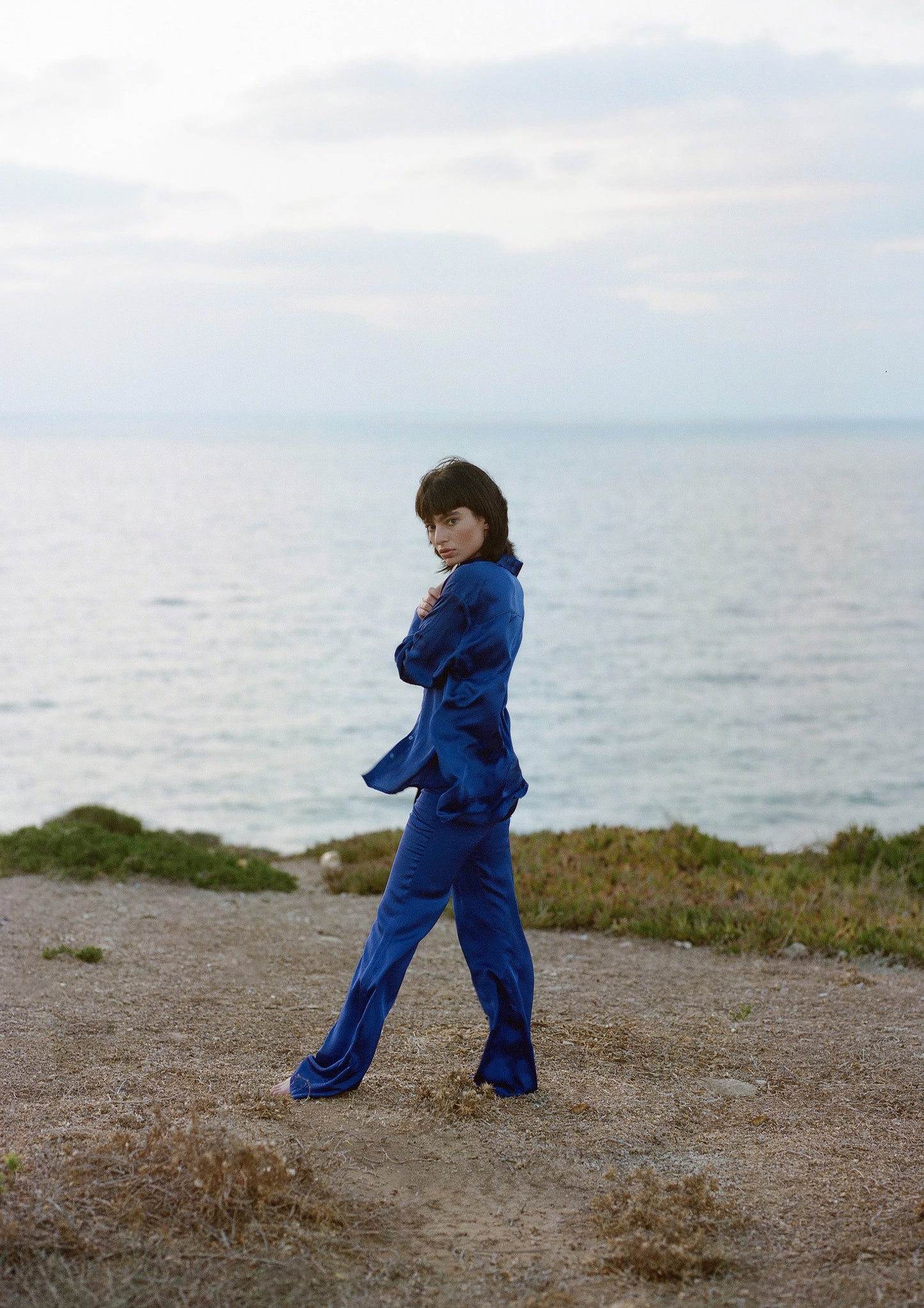 Royal blue Button-up shirt